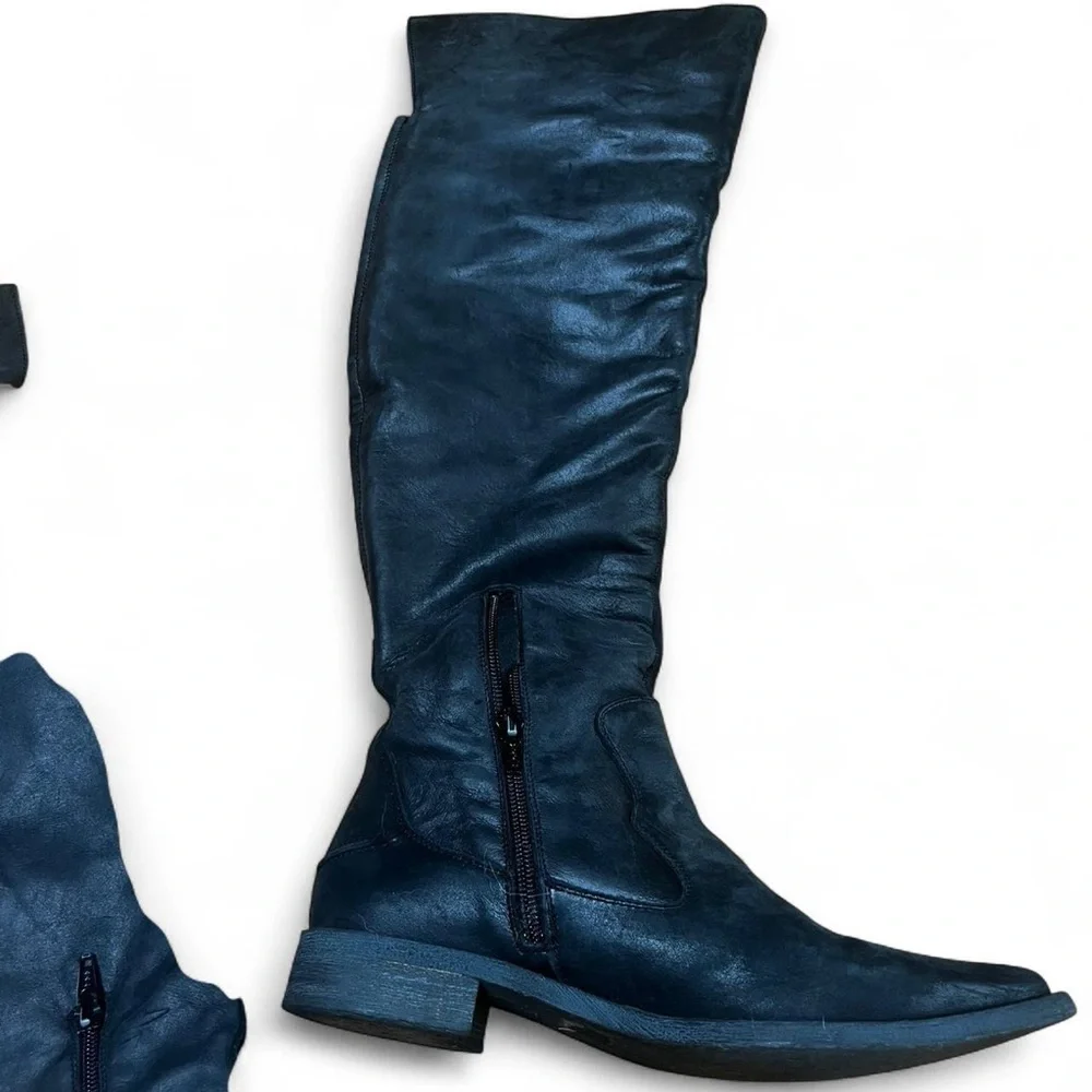 Free People Black Brenna Over The Knee Boots